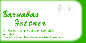 barnabas hettner business card